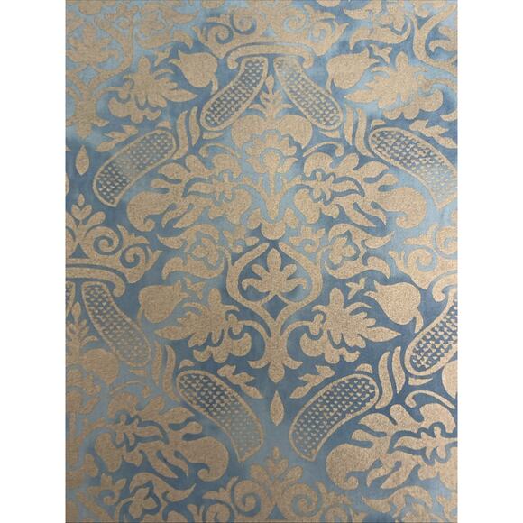 Lee Behrens Designer Fabric Alhambra Gold on Blue Sample 24"X 28" Cotton - Picture 1 of 5
